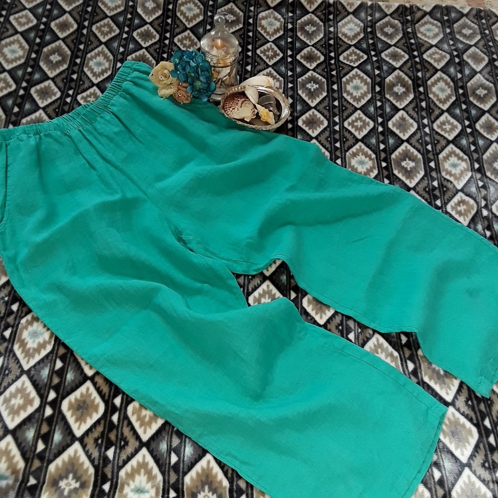 FLAX Linen Cropped Pants